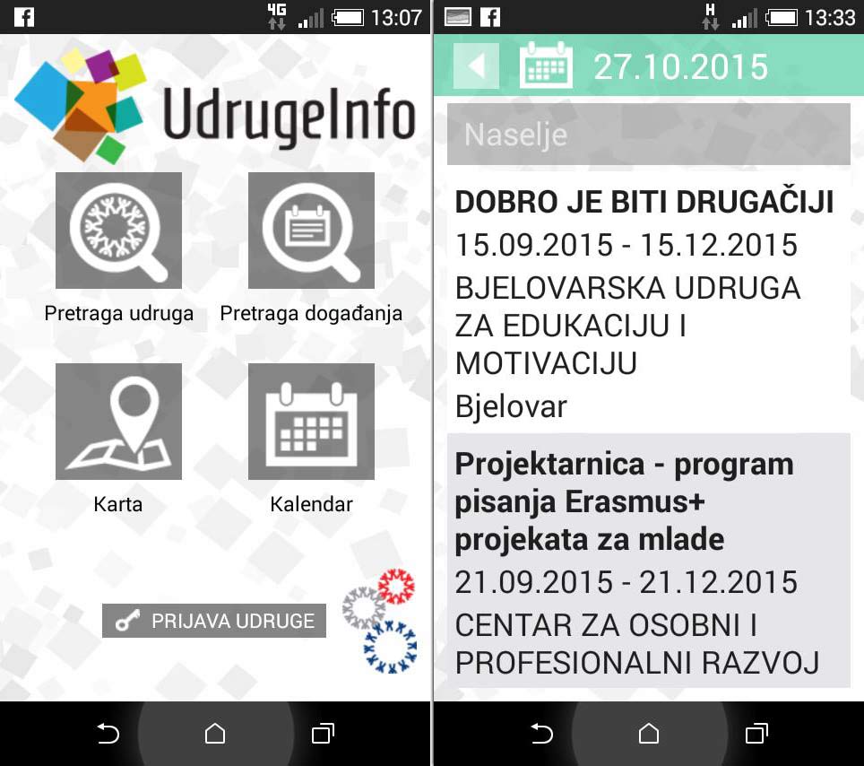 Aplikacija UdrugeInfo dostupna je za preuzimanje na svim mobilnim platformama (Android, iPhone, Windows Phone)